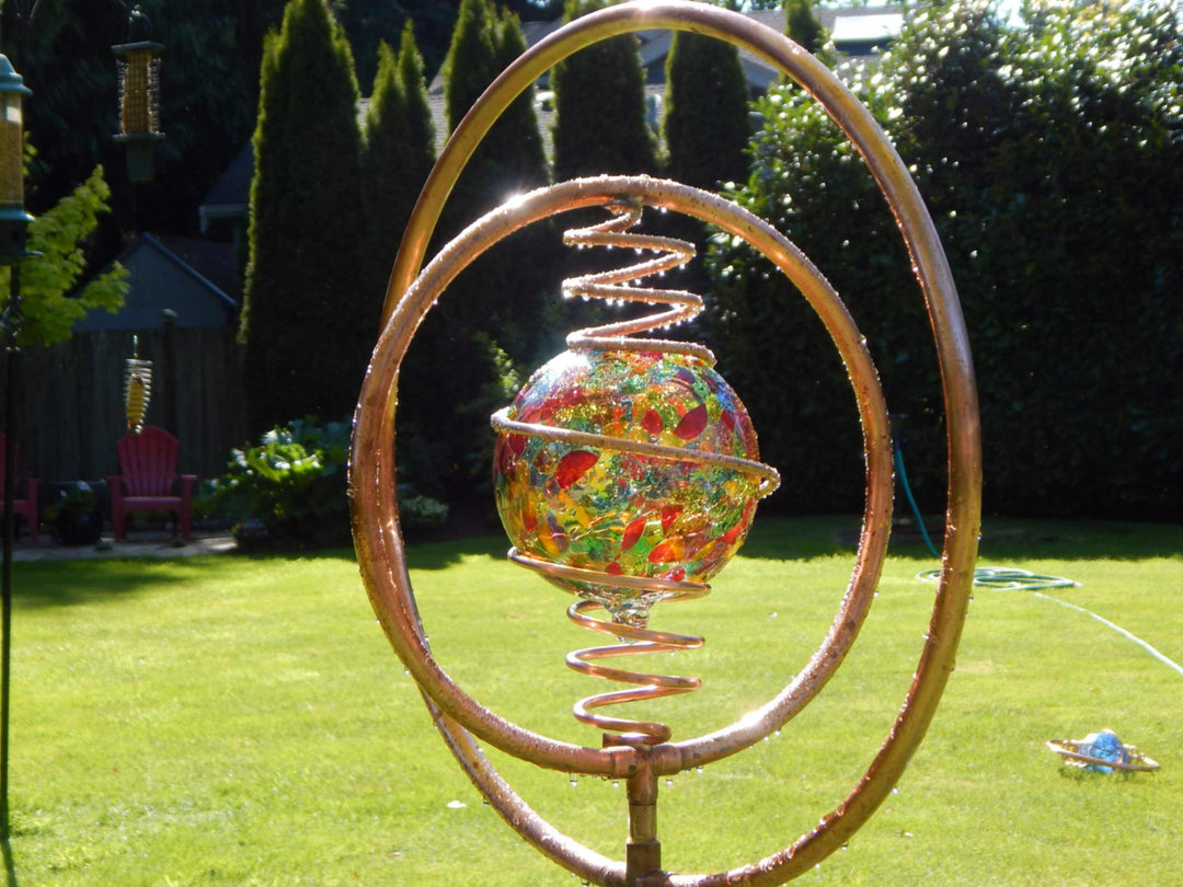 multiple Colors blown glass ball