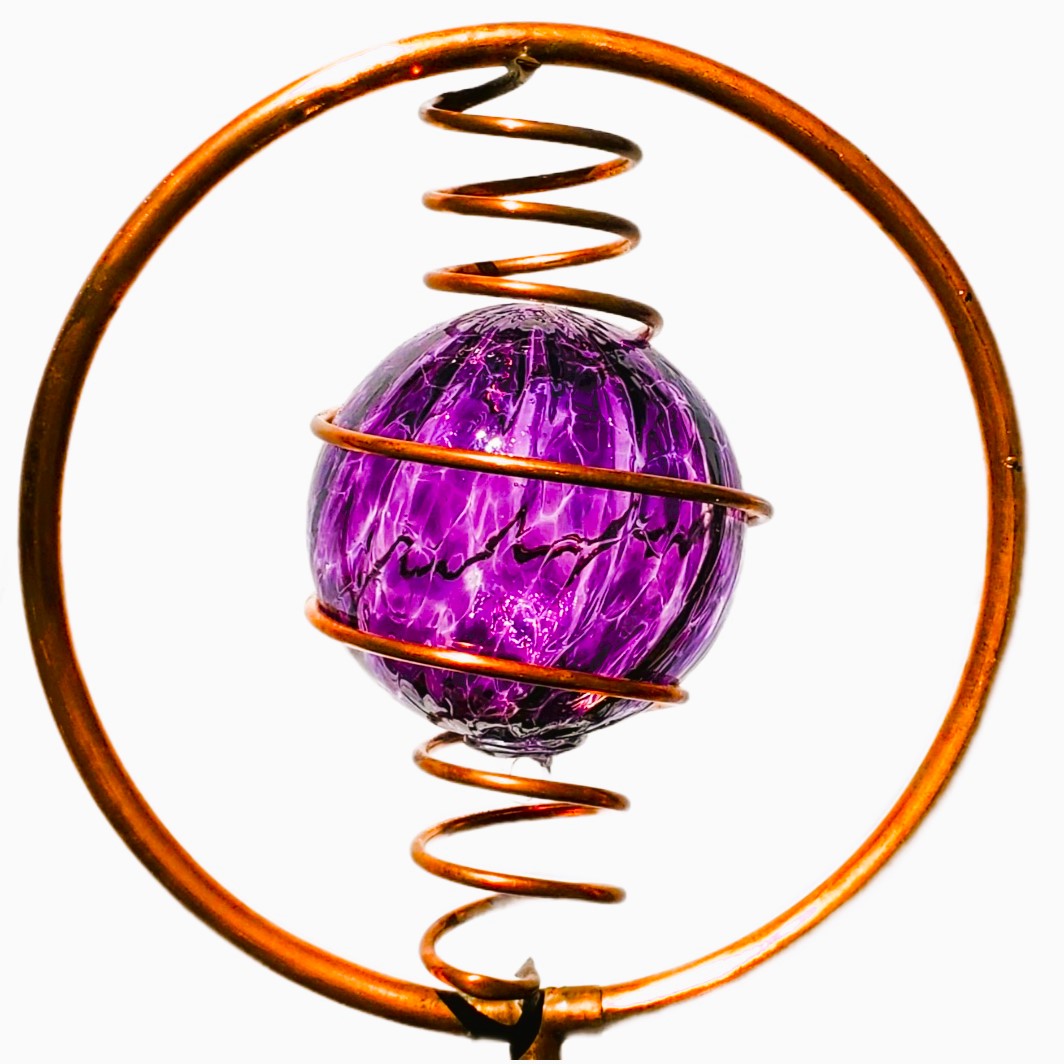 Purple Glass Ball – Hoppy's Garden Art