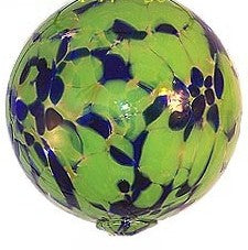 Bold Green and Cobalt Blue Glass Ball