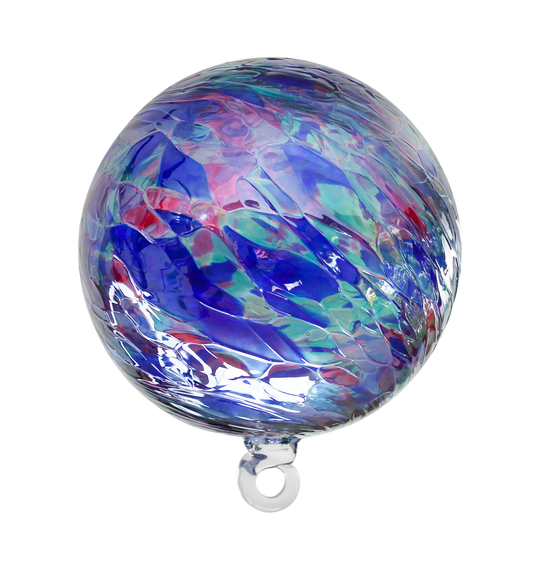 Blue/Purple/Silver Glass Ball