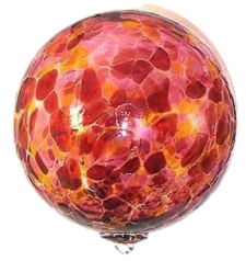 Marigold Red & Yellow Glass Ball
