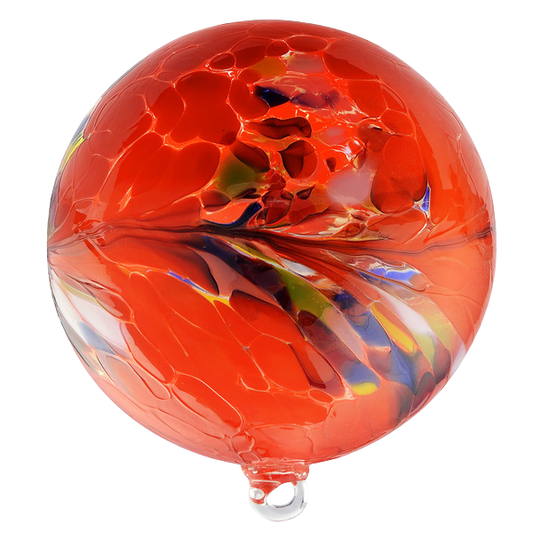 Orange Circus Glass Ball