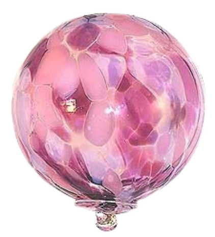 Pink/Purple/White Glass Ball