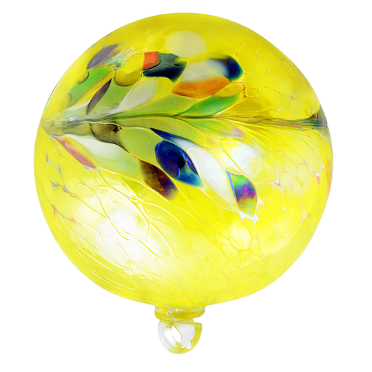 Yellow Circus Glass Ball