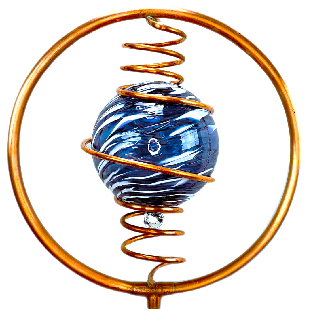 Blue and White Glass Ball